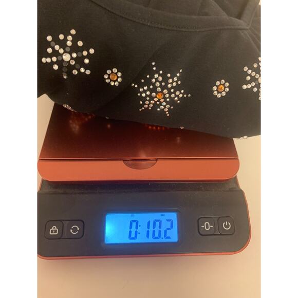 Quaker Factory Blouse Holiday Angel & Snowflake Sequins Causal 90s Womens Size L - Picture 9 of 9